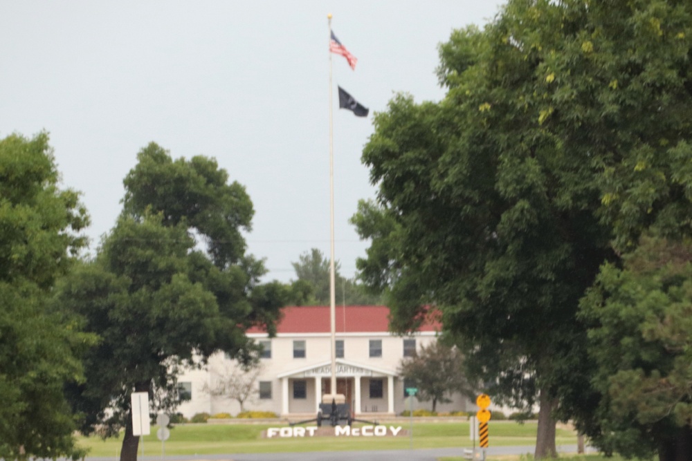 American Flag and Fort McCoy