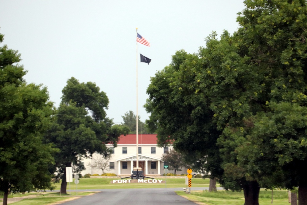 American Flag and Fort McCoy