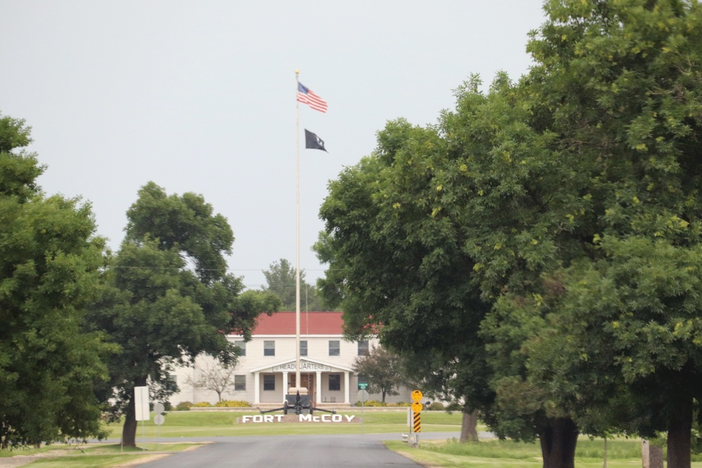 American Flag and Fort McCoy