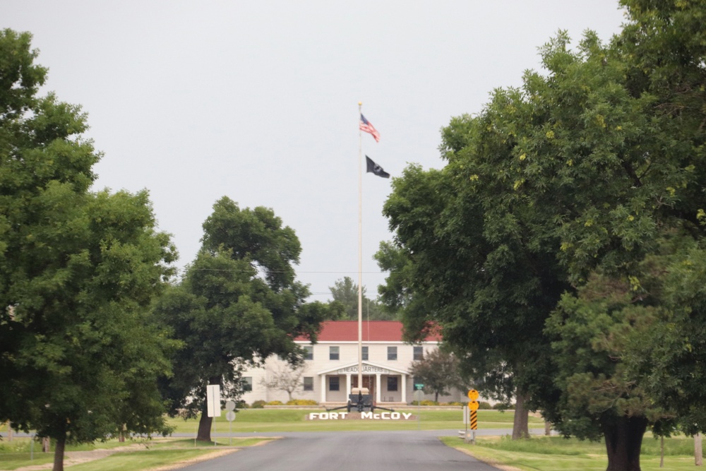 American Flag and Fort McCoy