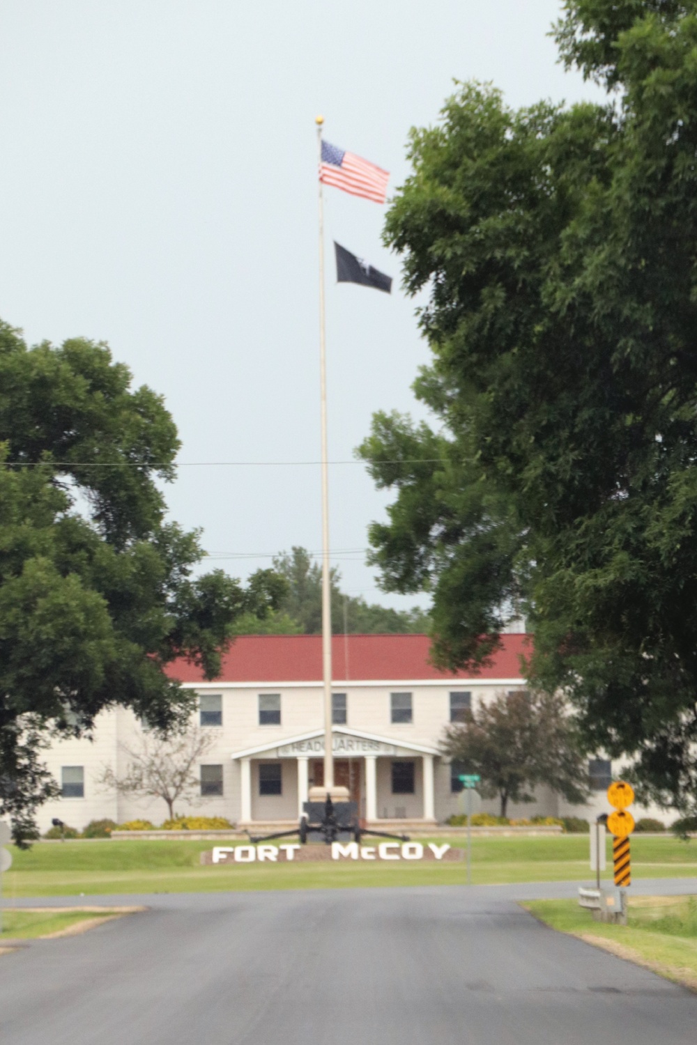 American Flag and Fort McCoy