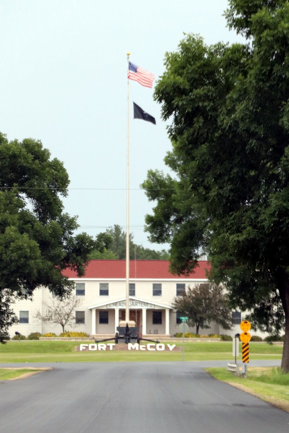 American Flag and Fort McCoy