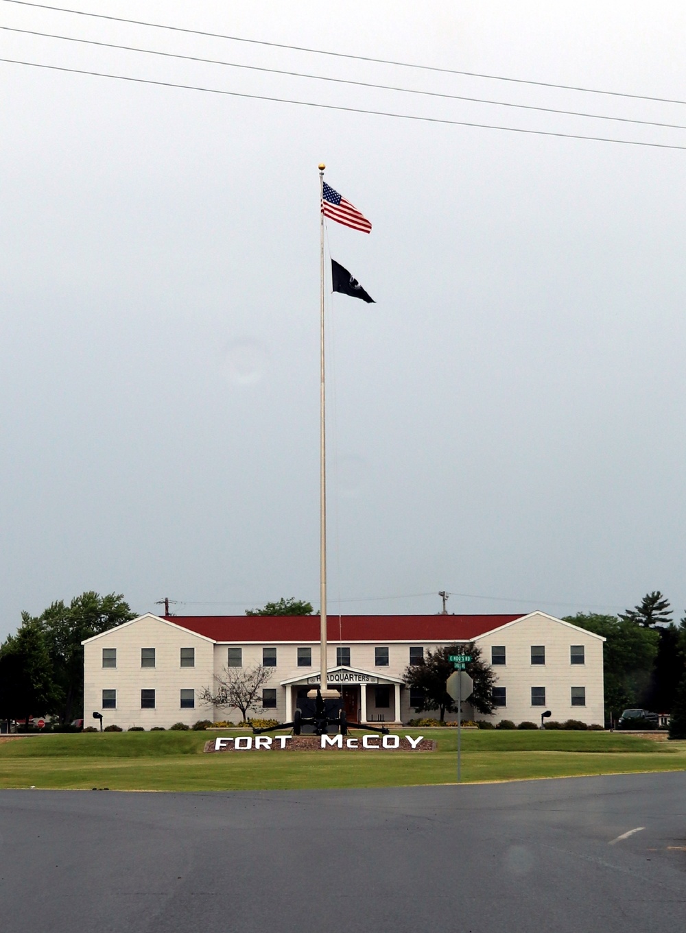 American Flag and Fort McCoy