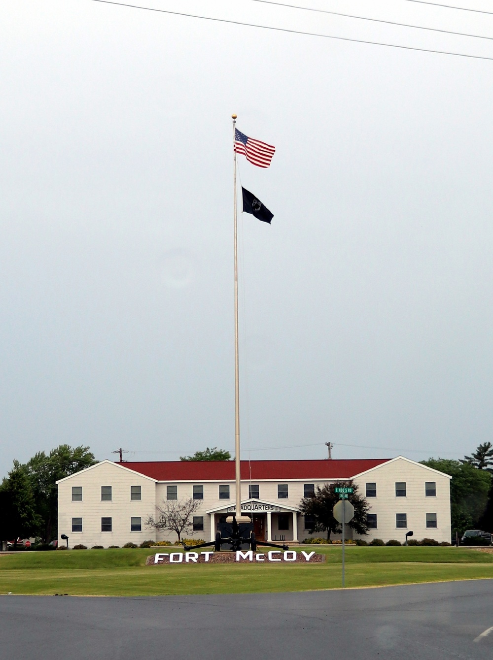 American Flag and Fort McCoy