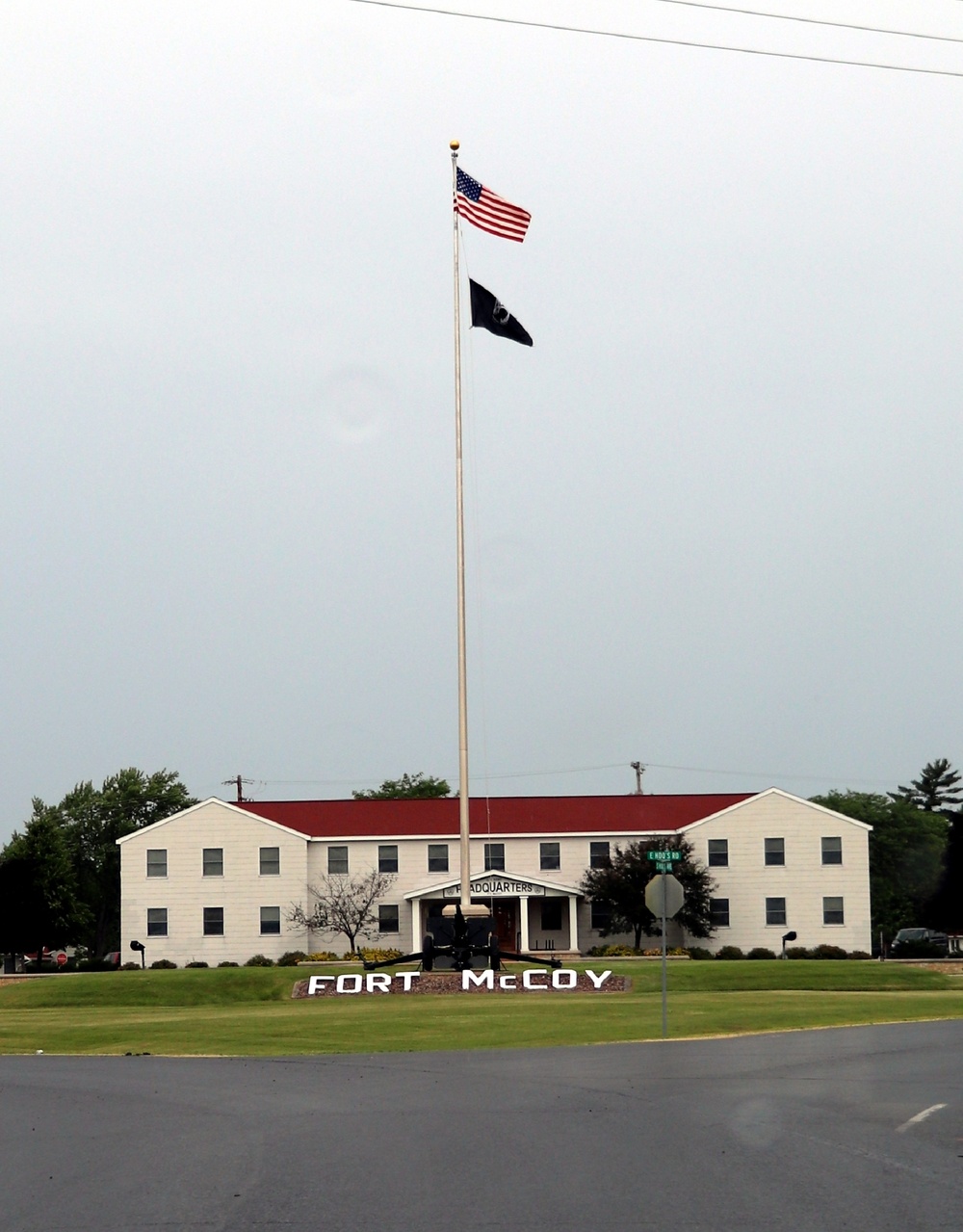 American Flag and Fort McCoy