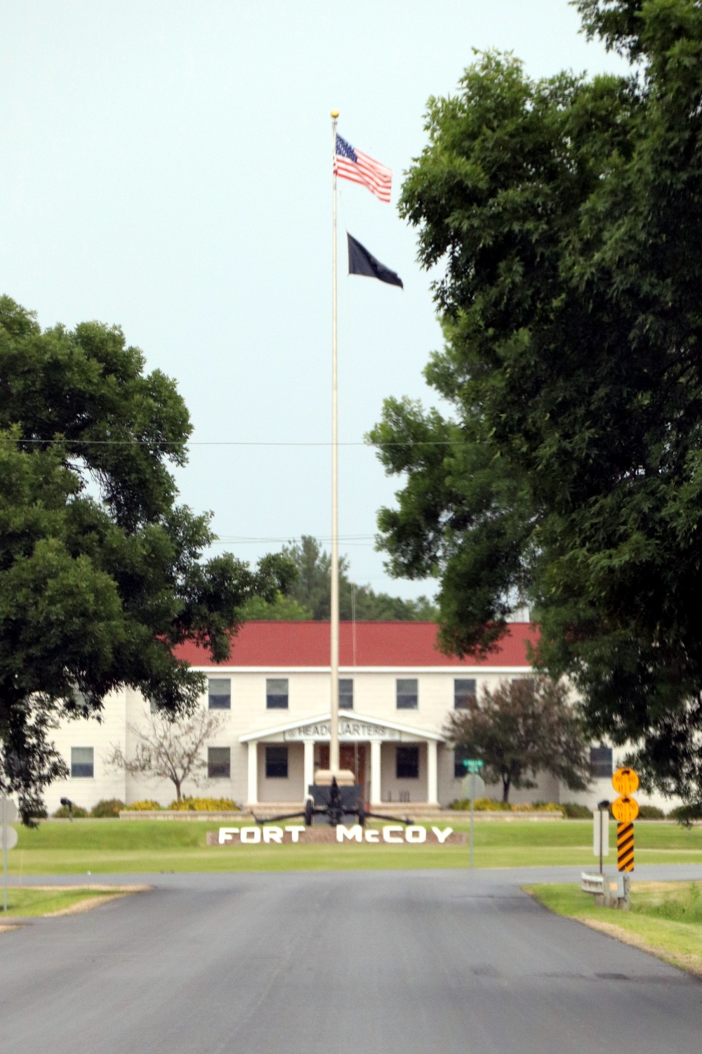 American Flag and Fort McCoy