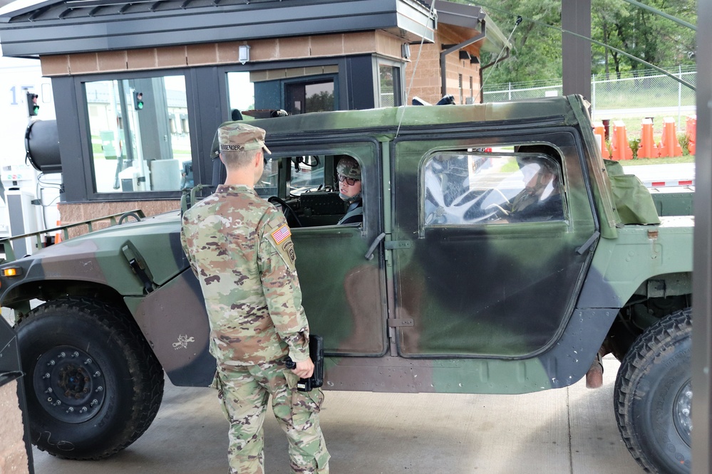 New Fort McCoy Garrison commander greets community members at gate