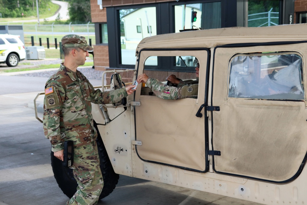 New Fort McCoy Garrison commander greets community members at gate