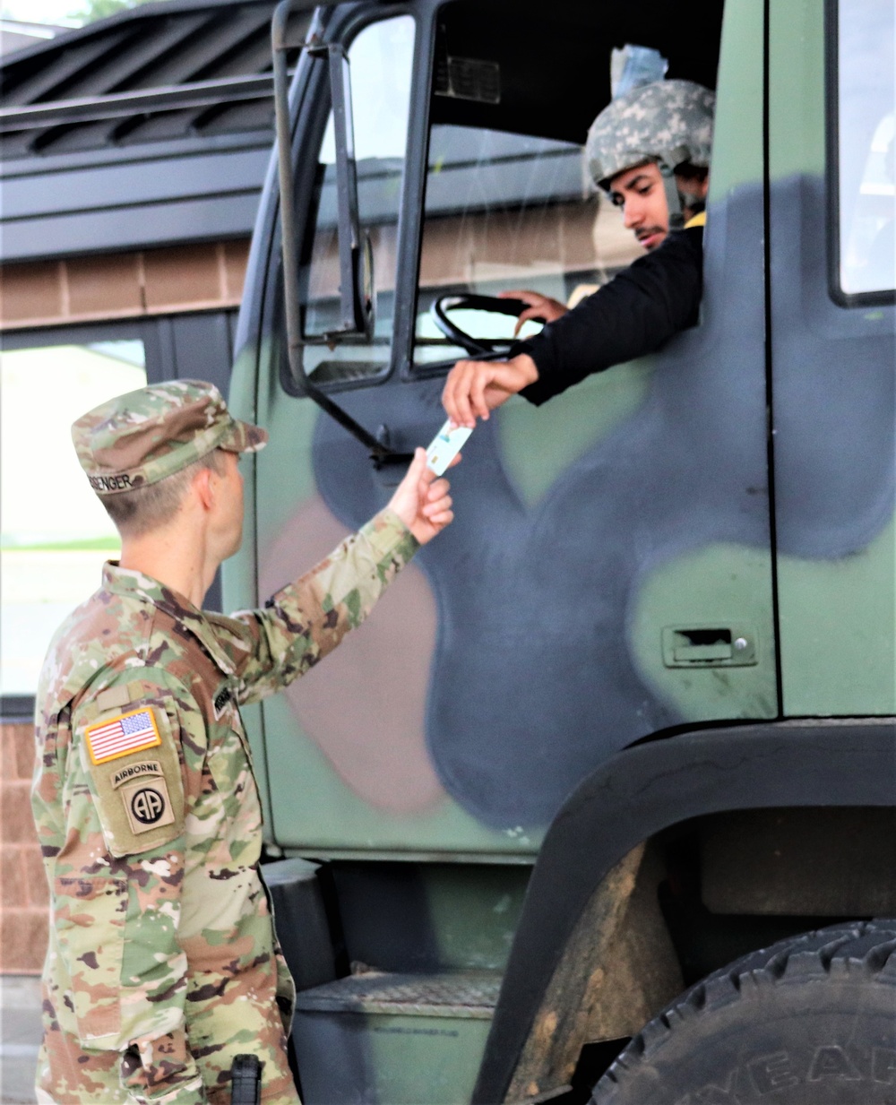 New Fort McCoy Garrison commander greets community members at gate