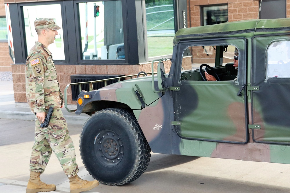 New Fort McCoy Garrison commander greets community members at gate