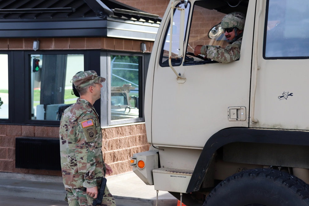 New Fort McCoy Garrison commander greets community members at gate