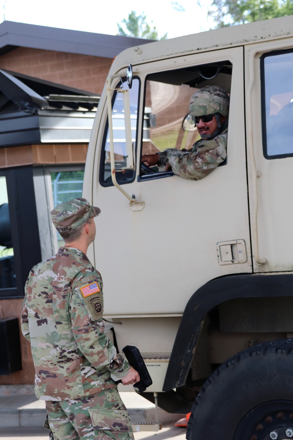 New Fort McCoy Garrison commander greets community members at gate