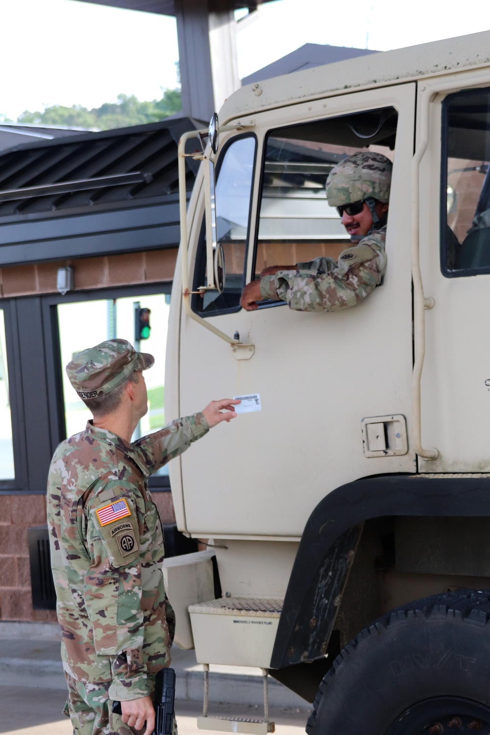 New Fort McCoy Garrison commander greets community members at gate