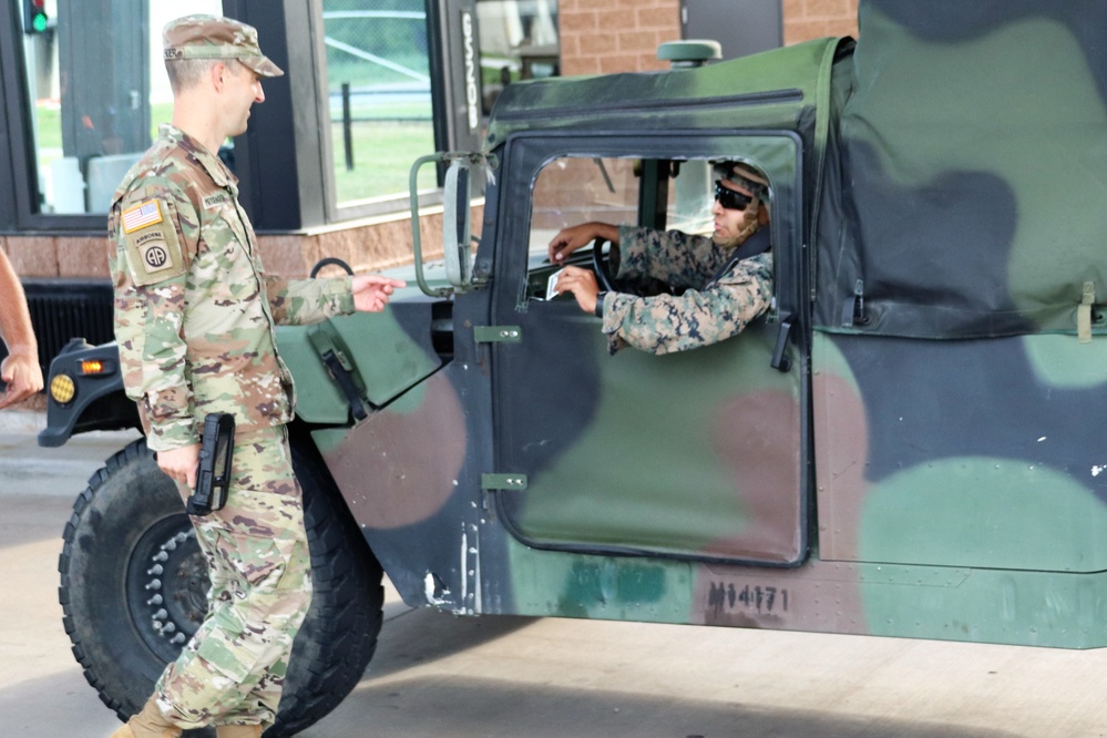 New Fort McCoy Garrison commander greets community members at gate