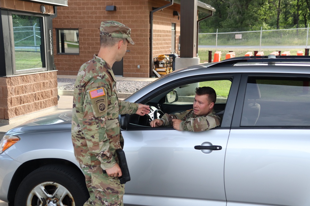 New Fort McCoy Garrison commander greets community members at gate