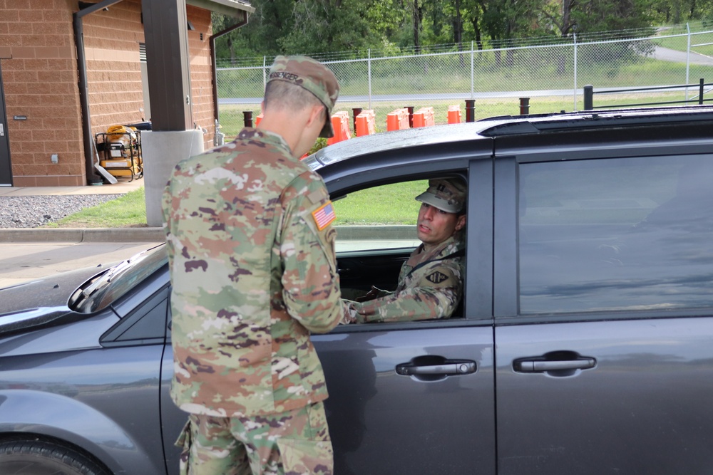 New Fort McCoy Garrison commander greets community members at gate