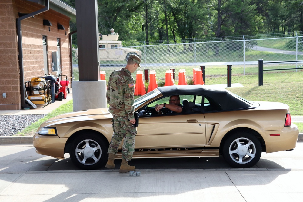 New Fort McCoy Garrison commander greets community members at gate