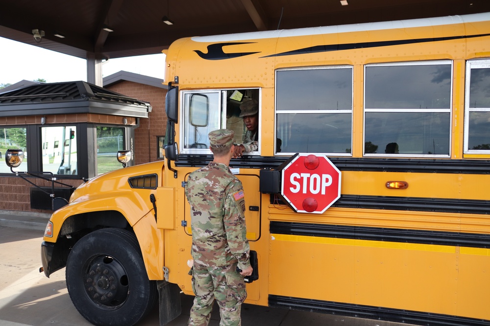 New Fort McCoy Garrison commander greets community members at gate