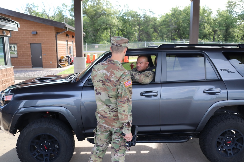 New Fort McCoy Garrison commander greets community members at gate