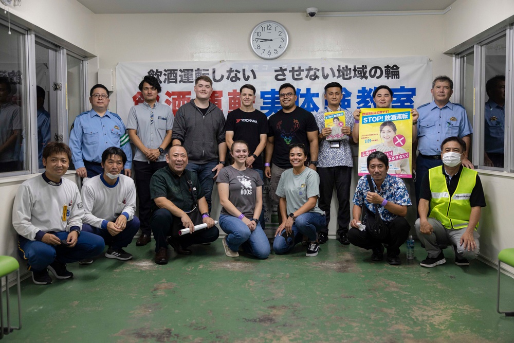 Marines and Naha City Police Department collaborate with DUI training