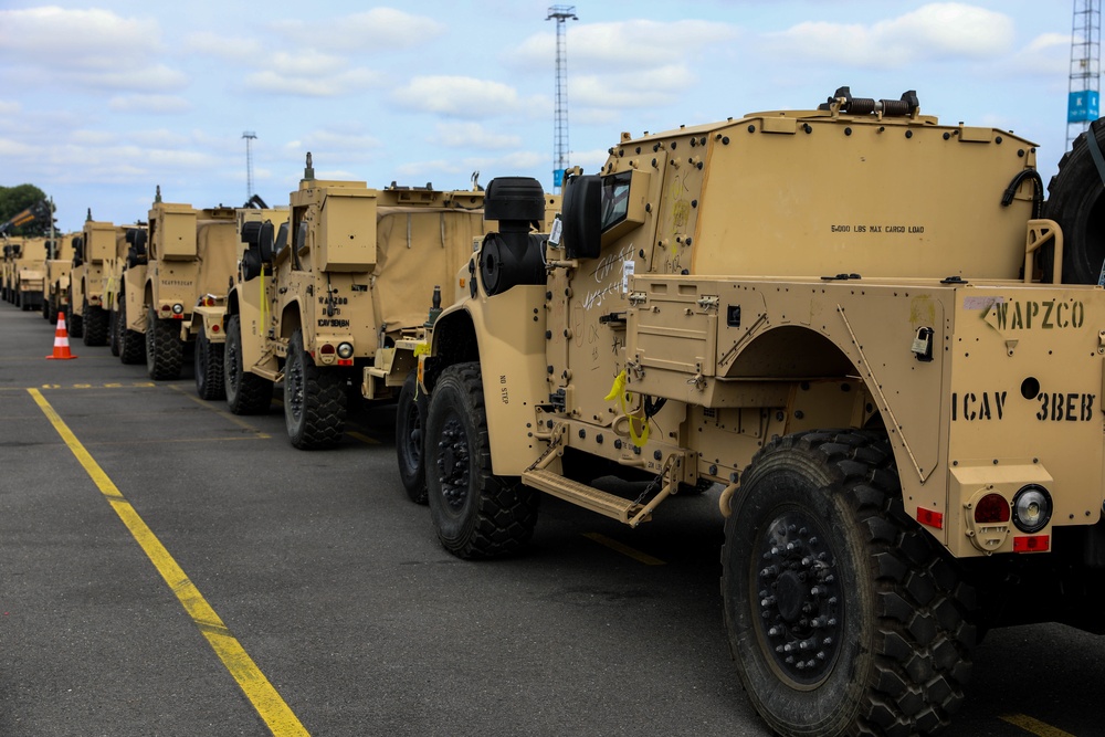 U.S. Army prepares for onward movement at Antwerp-Bruges