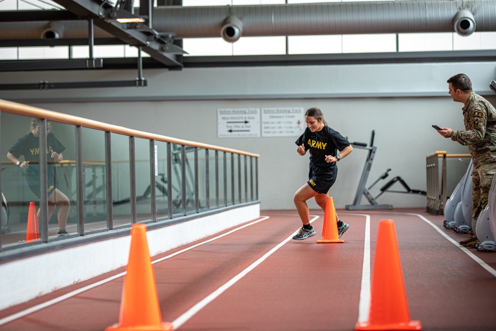 Florida Army National Guard Soldiers test their physical fitness to earn the German Armed Forces Badge for Military Proficiency