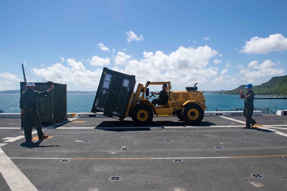 USS New Orleans Loads Equipment July 23, 2022