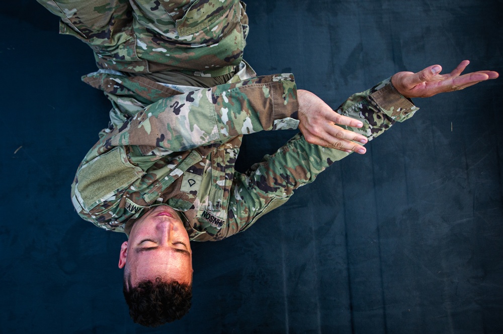 Visual Information Soldiers Conduct Combatives Training