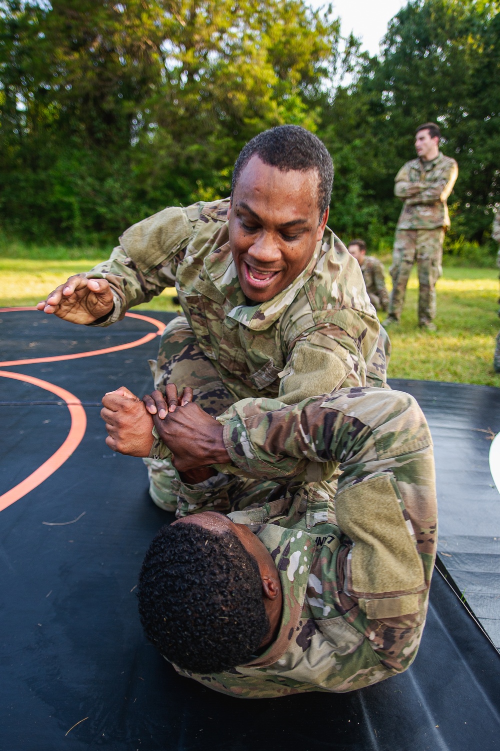 Visual Information Soldiers Conduct Combatives Training