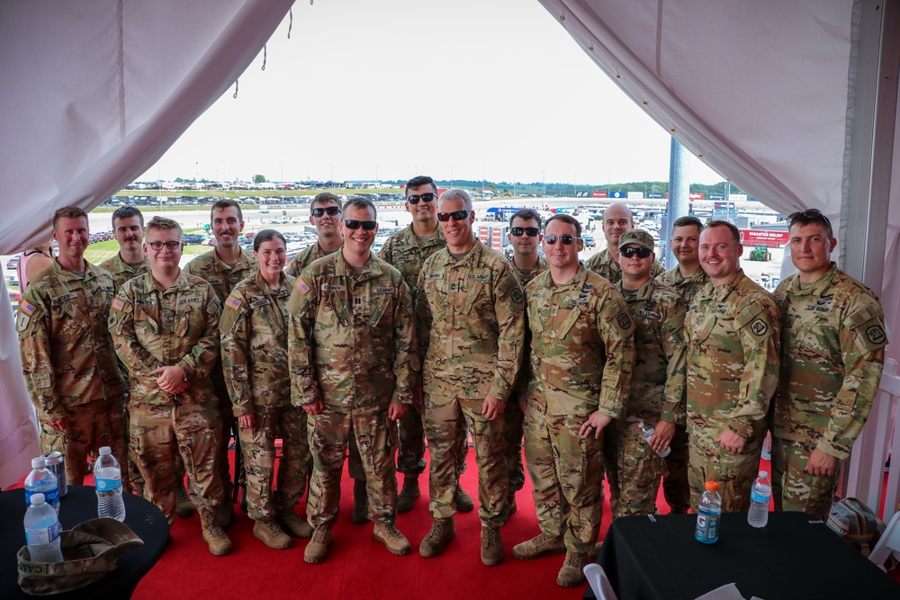 Iowa Army Guard air crews fly over Iowa Speedway