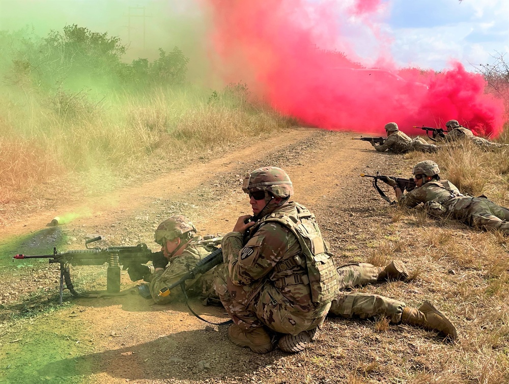 New York Army National Guard Soldiers from the 107th Military Company train with their State Partnership Program partners in South Africa