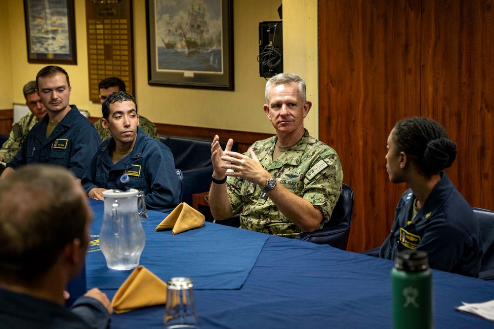 Vice Adm. Daniel Dwyer visits USS Truxtun (DDG 103)