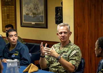 Vice Adm. Daniel Dwyer visits USS Truxtun (DDG 103)