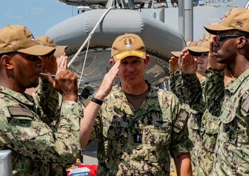 Vice Adm. Daniel Dwyer visits USS Truxtun (DDG 103)