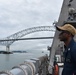 USS Billings Departs Panama