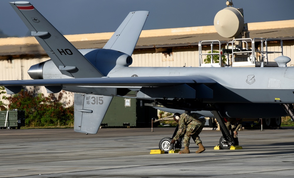 MQ-9s launch during RIMPAC 2022