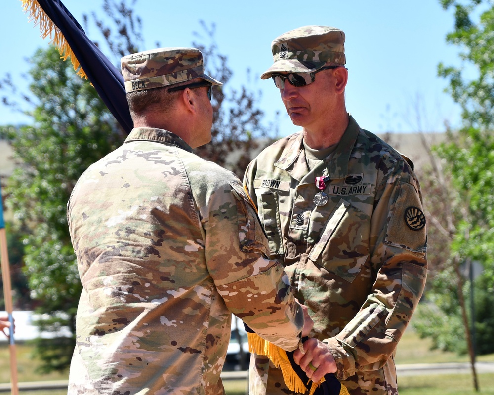 Change of Responsibility ceremonies held consecutively at Fort Harrison