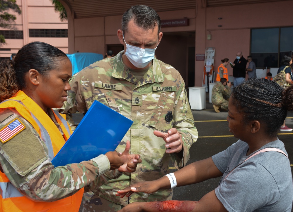 Tripler Army Medical Center practices emergency procedures during mass casualty exercise