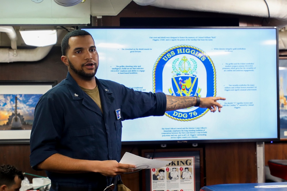 USS Higgins Commemorates Ships Namesake, Marine Col. William R. Higgins