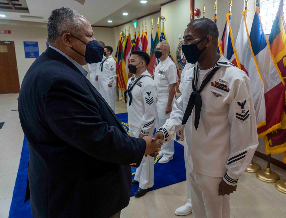 SECNAV Visits COMLOG WESTPAC