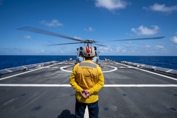 USCGC Midgett, U.S. Navy conduct flight operations