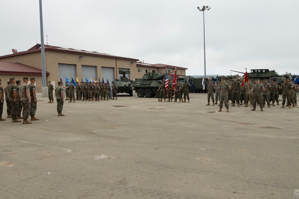 4th LAR Bn. holds change of command ceremony