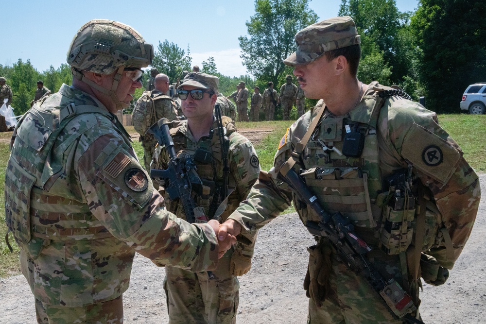 Mass TAG visits 181st Infantry Regiment during XCTC