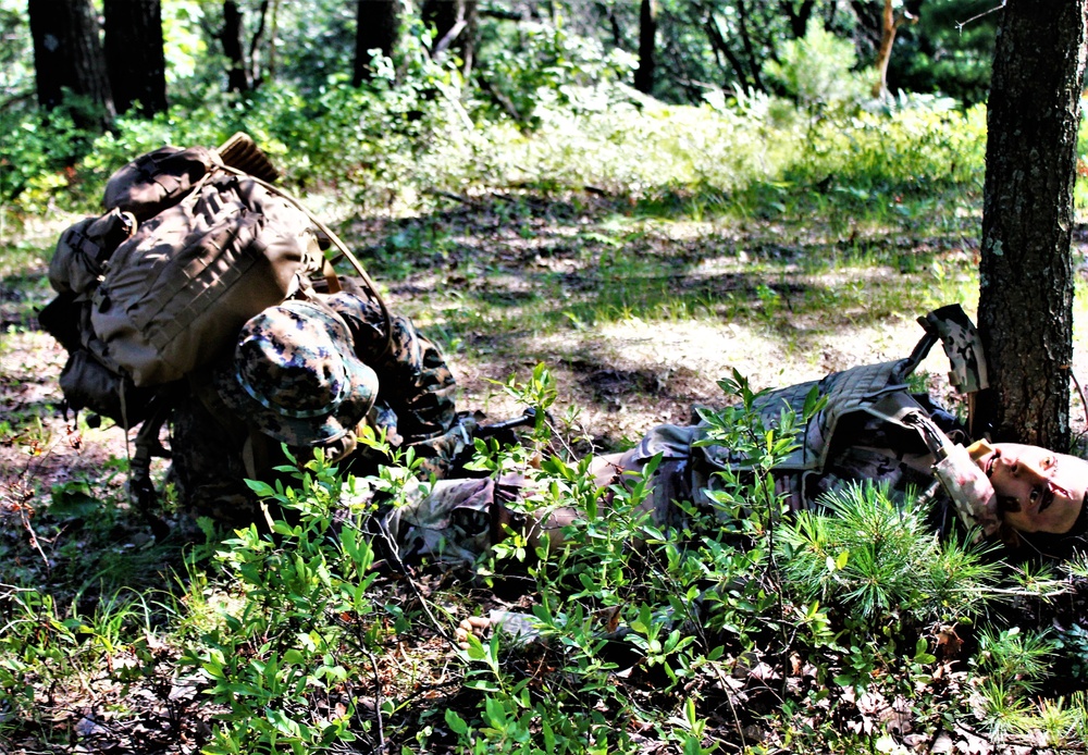 Marines, Navy Corpsmen train in casualty care field exercise at Fort McCoy