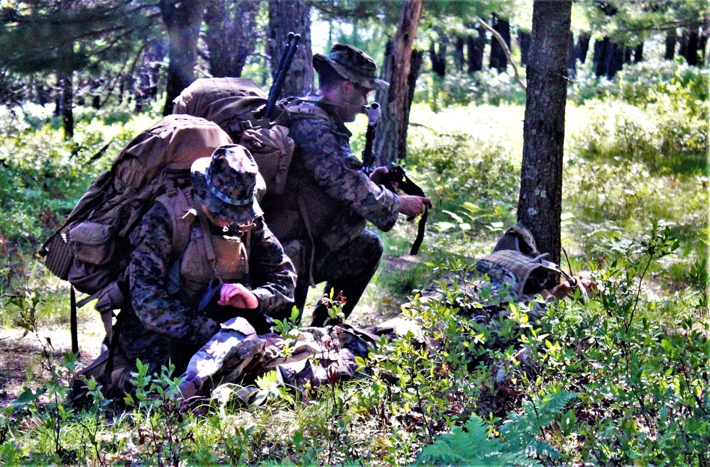 Marines, Navy Corpsmen train in casualty care field exercise at Fort McCoy