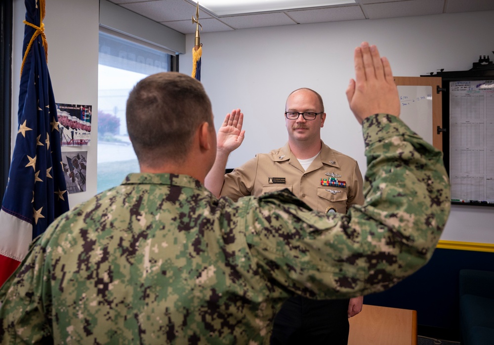 San Diego native reenlists for six years in the Navy