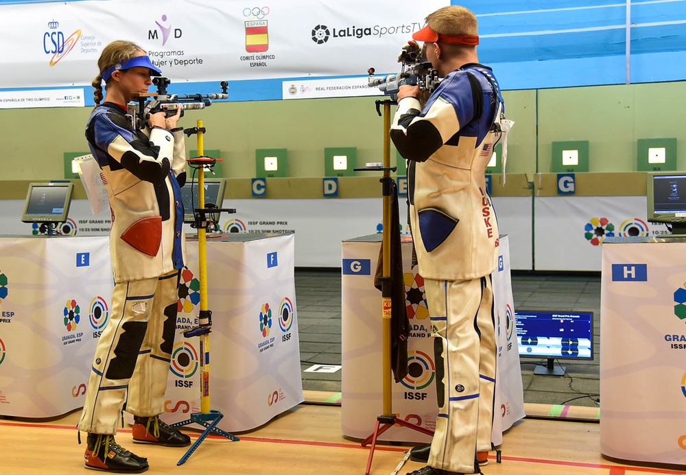 U.S. Army Soldiers Claim Bronze Medal in 10m Air Rifle Mixed Team Match in Spain