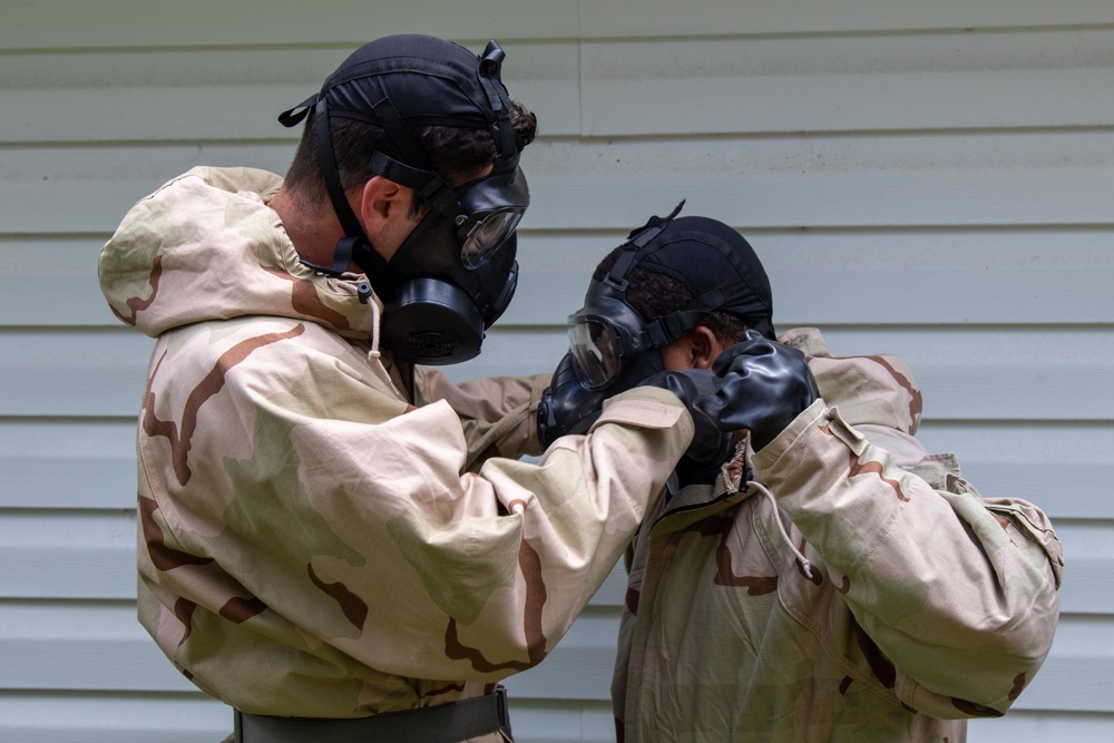 3rd Combat Aviation Brigade Soldiers Conduct CBRN Training