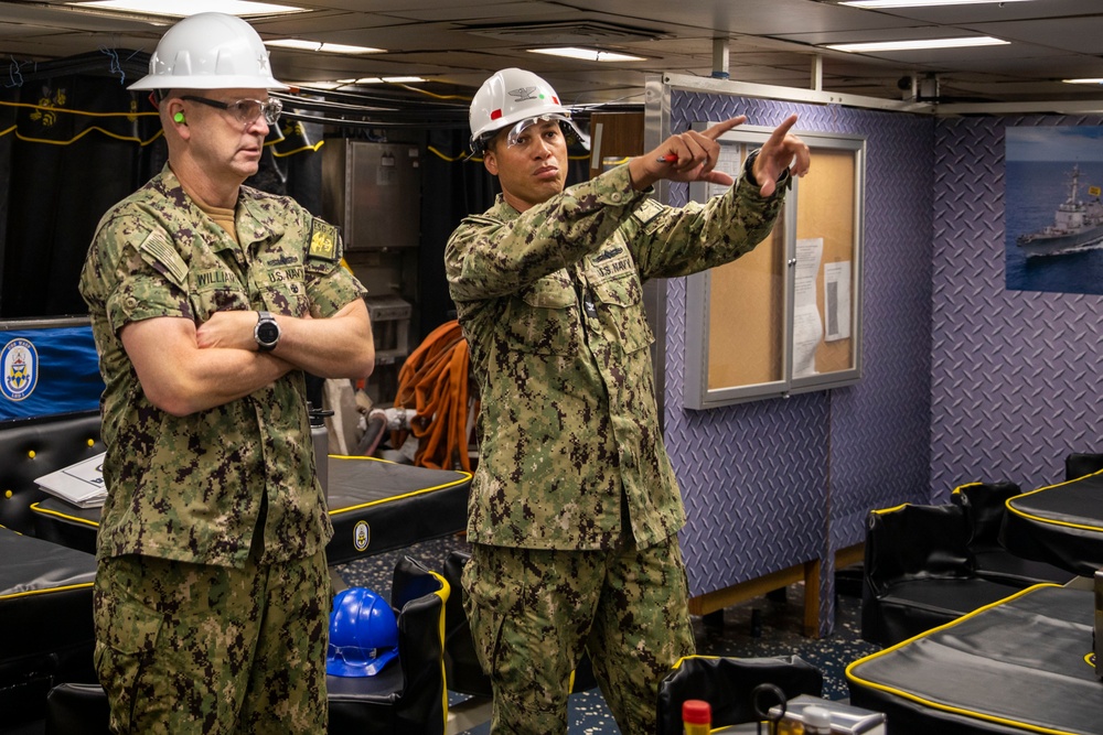 Rear Adm. Tom Williams visits USS Wasp