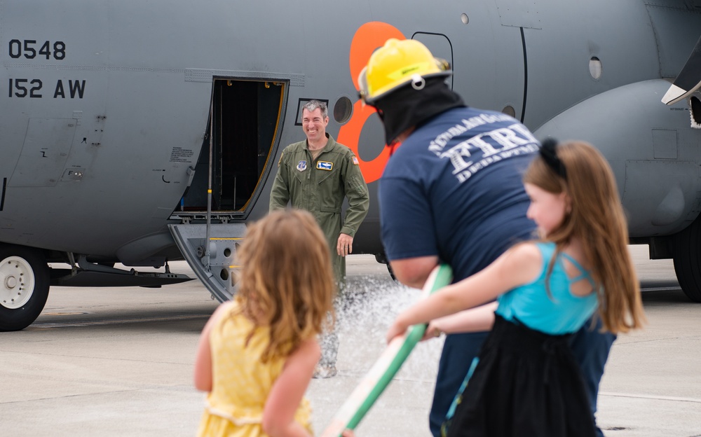 152nd Airlift Wing Commander flies Final Flight before departing for job at the Pentagon